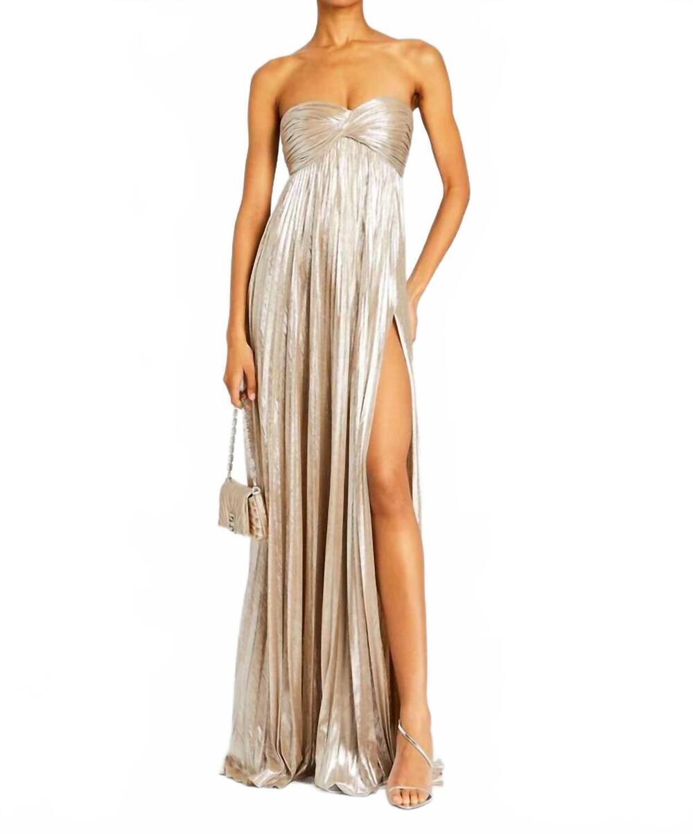 NEW RETROFETE zoa dress in champagne